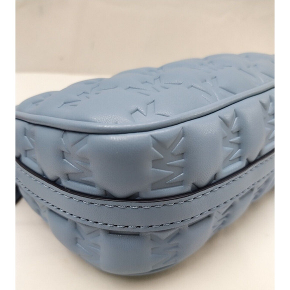 Michael Kors Jet Set Charm Blue Leather Zipper Closure Hobo Shoulder Bag - NWT - Picture 14 of 16